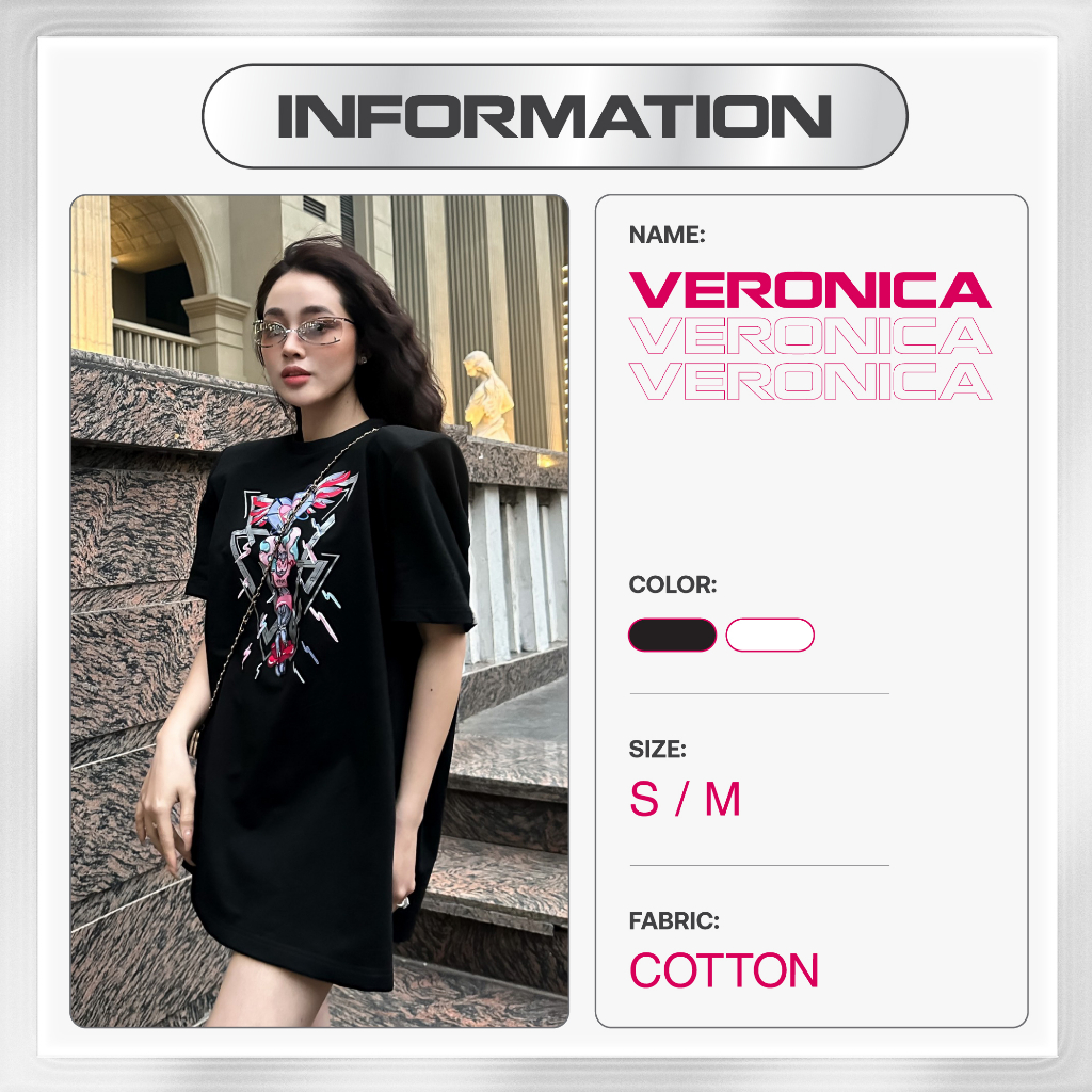 Áo phông nữ form rộng VERONICA chất liệu cotton mềm mại SOYOUNG - ASY220402DS