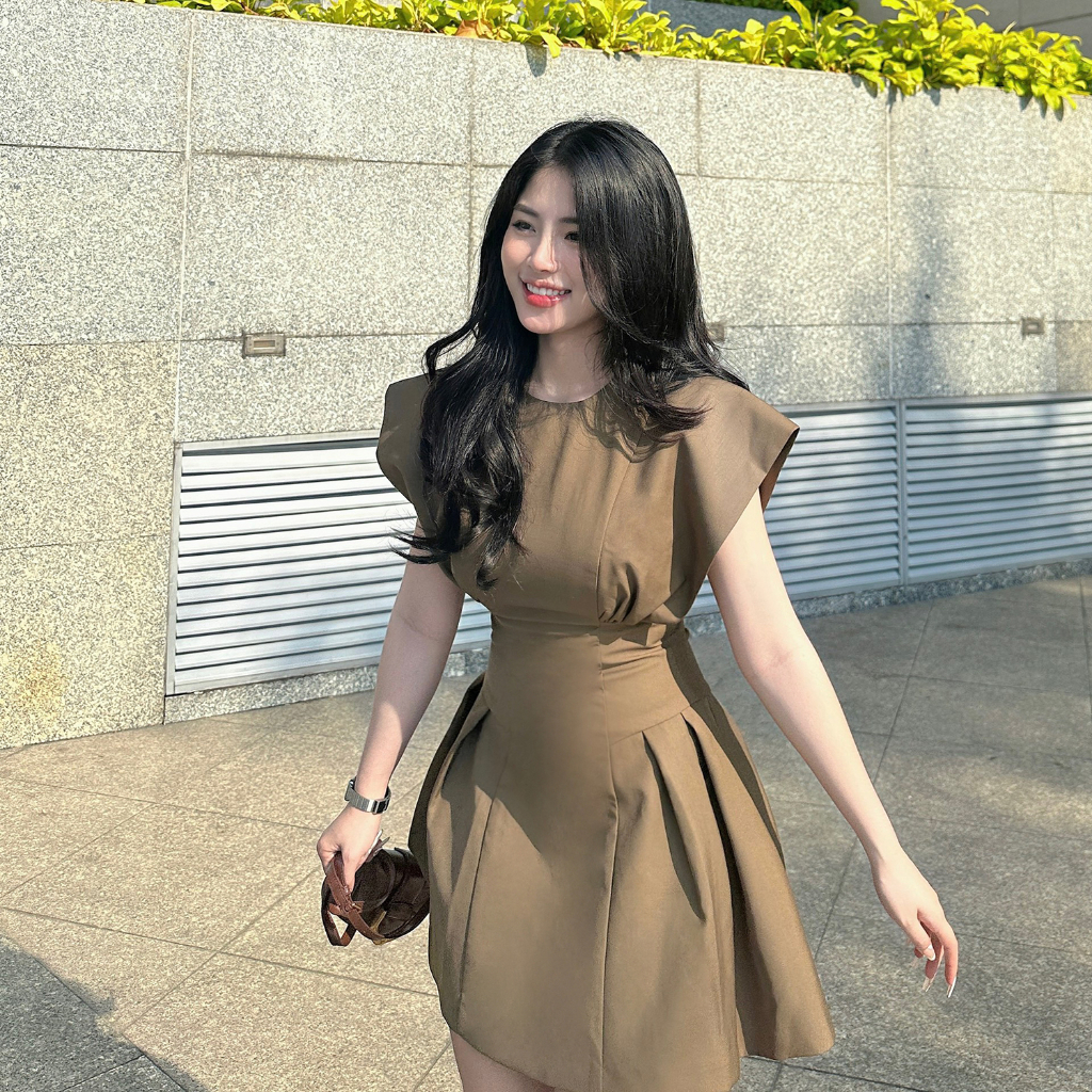 Váy nữ công sở sang chảnh thiết kế sang trọng dự tiệc TIARA chất liệu Kate Hàn SOYOUNG - VSY181110