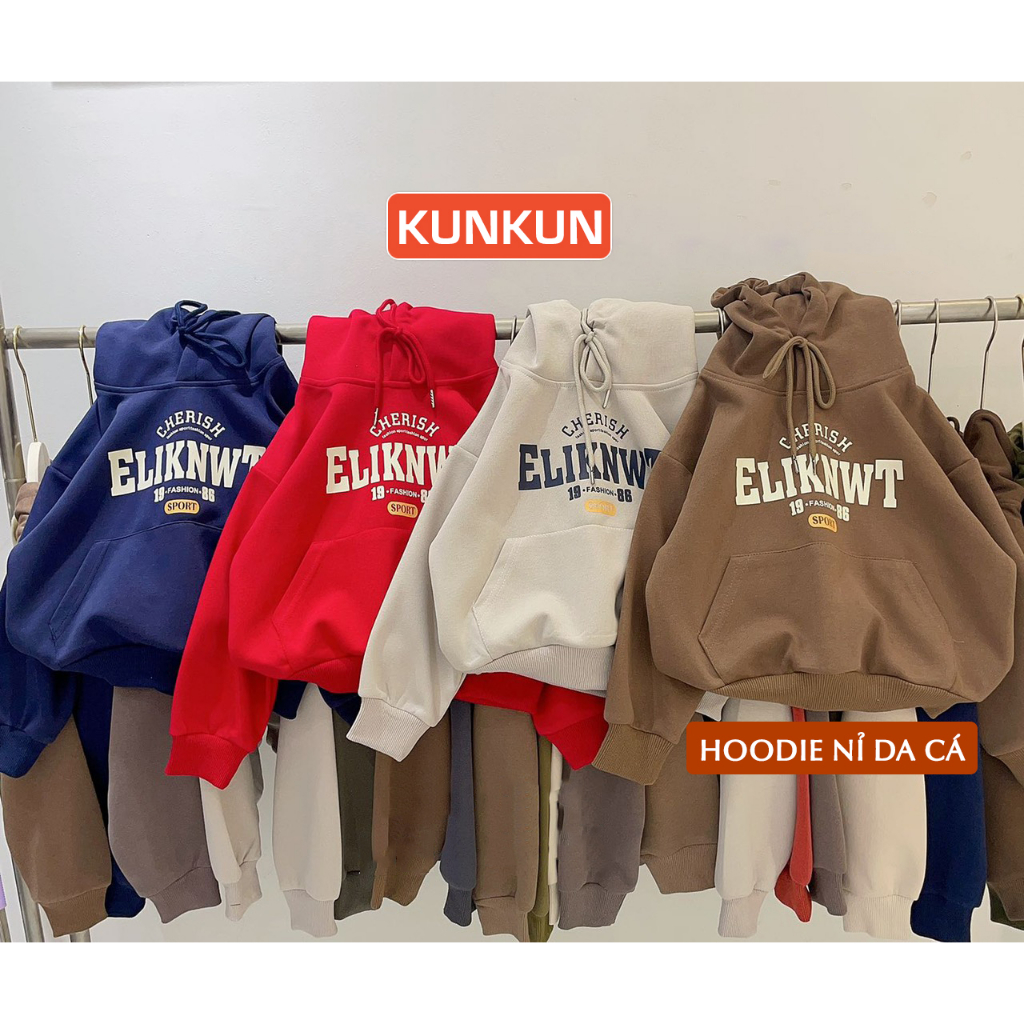 Áo hoodie bé trai hàng Quảng Châu Kunkun Shop - Áo hoodie cho bé chất nỉ Kun kids