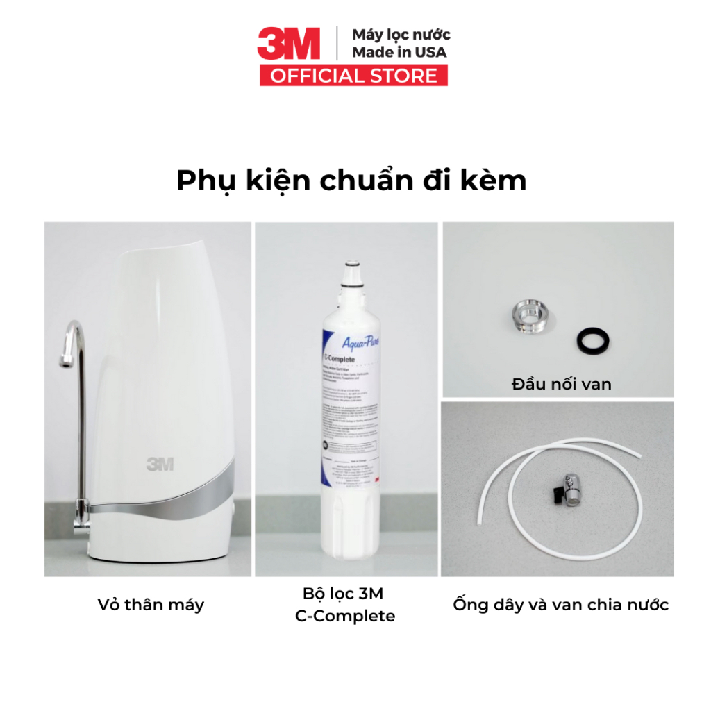 Máy Lọc Nước Uống Để Bàn 3M CTM-02 - Không Điện, Không Nước Thải, Không Khoan Đục