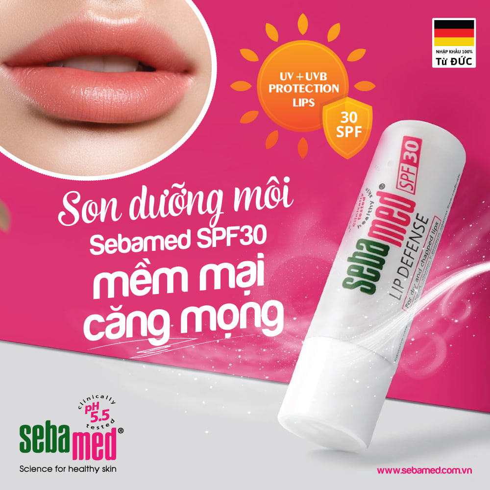 Son dưỡng bảo vệ, chống khô và chống nứt môi Sebamed Sensitive Skin Lip Defense (4.8g)