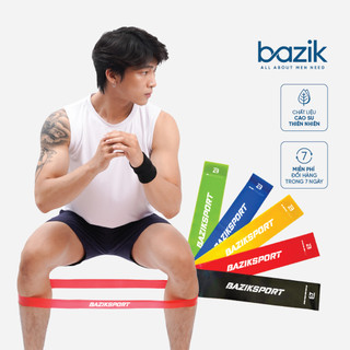 Bộ 5 dây kháng lực bazik mini band đàn hồi, hỗ trợ tập gym, tập mông chân đùi siêu bền