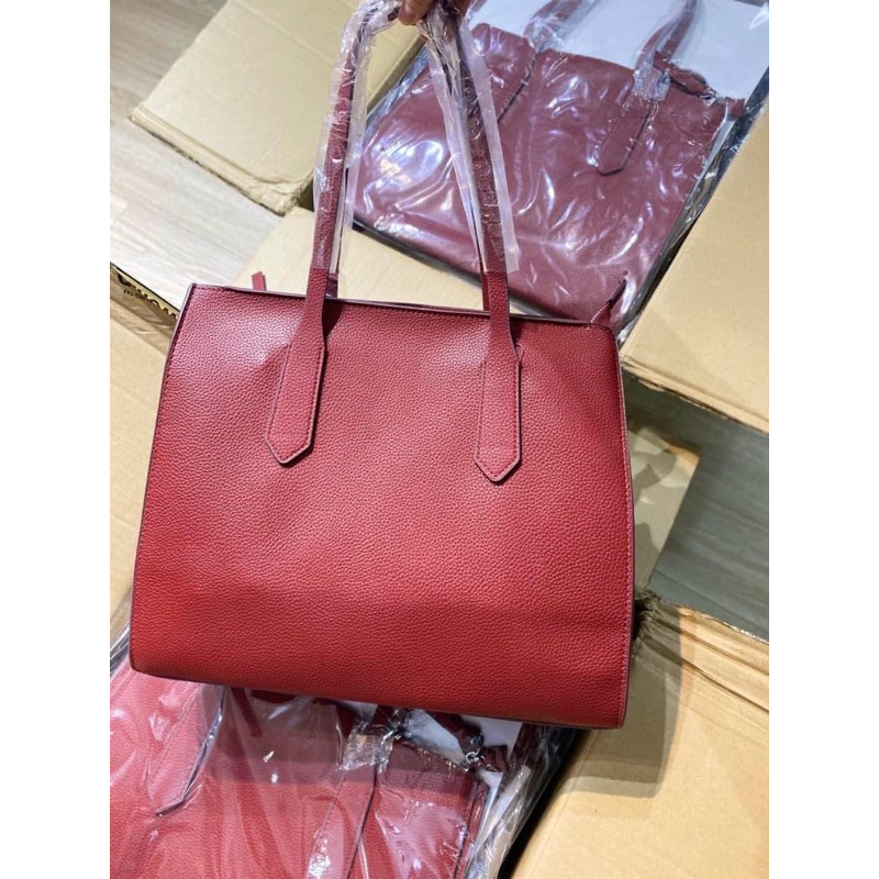 -Túi tote công sở vừa laptop siêu  Paco Matinez tote bag--Tone đỏ đen classic