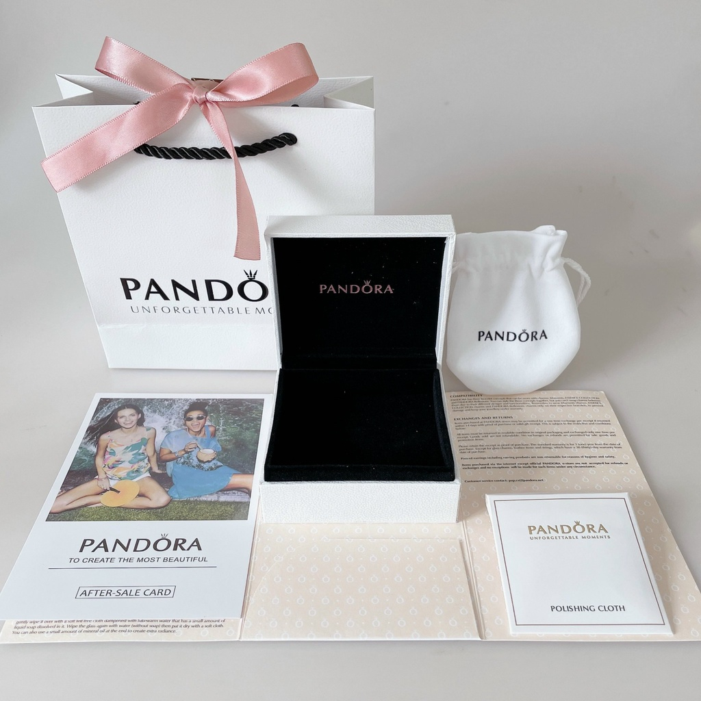 Vòng Tay Pandora Mix Charm Fullbox Bạc S925 -Vòng  Pandora Gấu dễ thương