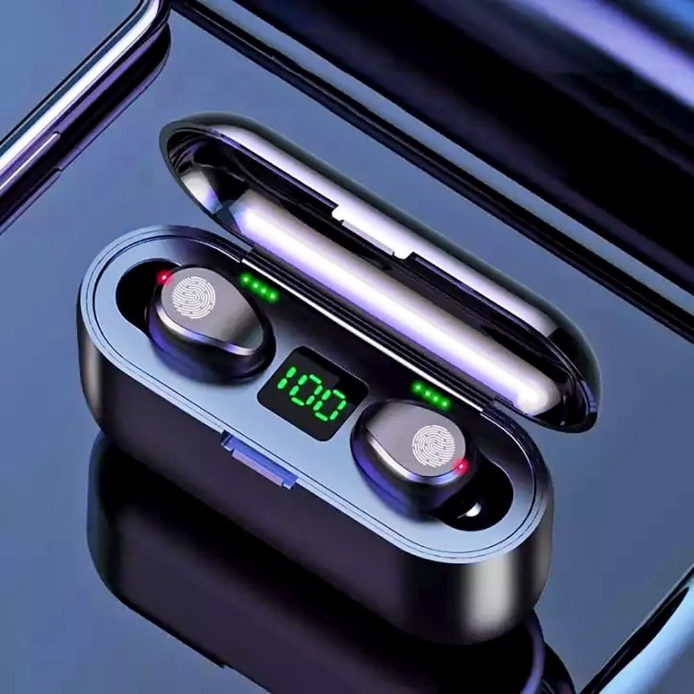 Tai nghe Bluetooth 5.0 không dây F9 PRO - Bản Quốc Tế 2020 Nút Cảm Ứng Chống Nước - Pin Sạc 2000mah - Phụ Kiện Bảo Ngọc