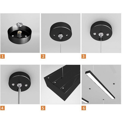 Bộ 2 dây cáp treo đèn thả gồm 2 đế, 2 dây cáp 1 mét và phụ kiện đầy đủ