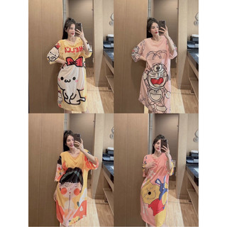 Đồ bộ pijama ANNA SHOP váy đầm ngủ chất liệu lụa mango thiết kế dễ thương