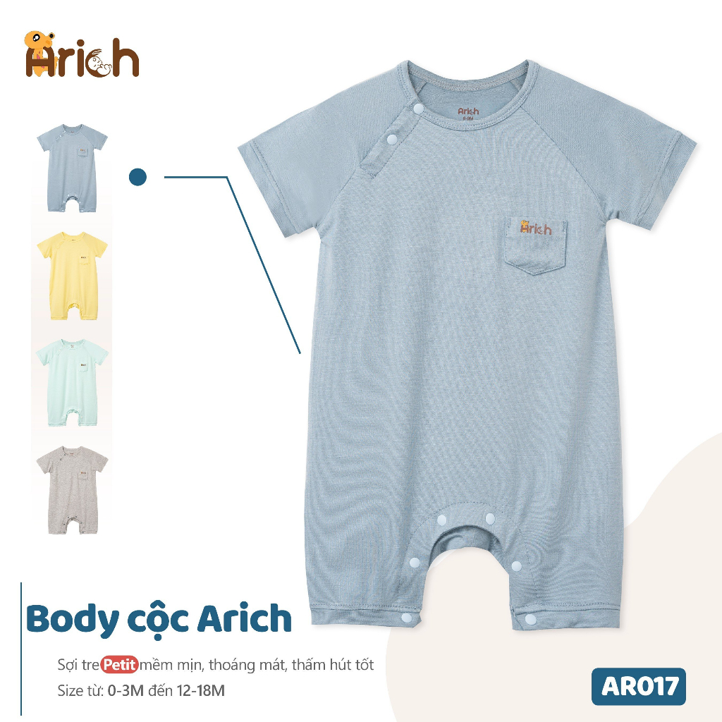 Body cộc tay vải sợi tre Arich