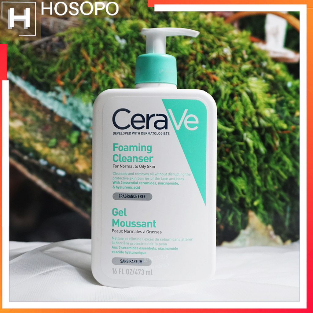 Sữa rửa mặt giúp sạch sâu dành cho da dầu CeraVe Foaming Facial Cleanser 236ml - 473ml