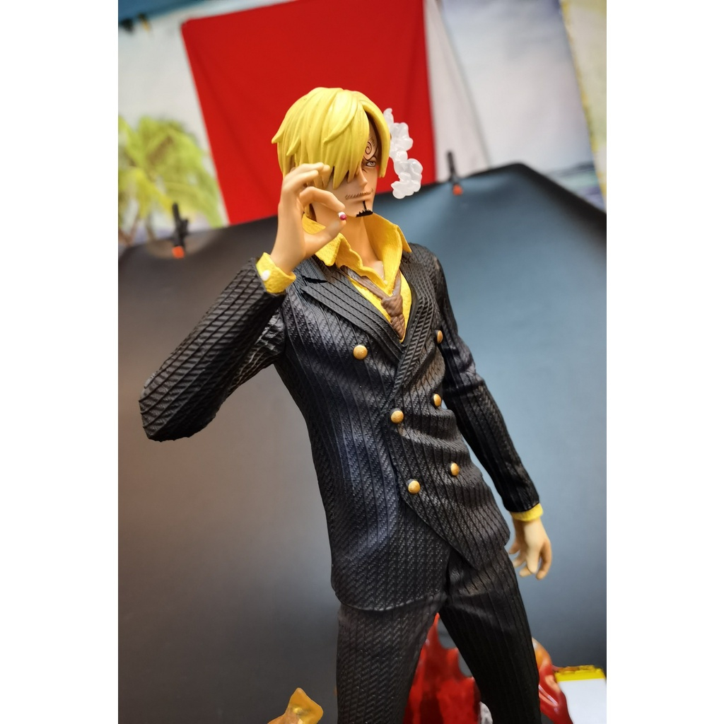 Mô hình One piece - Sanji dáng đứng có base cực đẹp cao 36cm | Figure anime vua hải tặc decor trang trí làm quà tặng