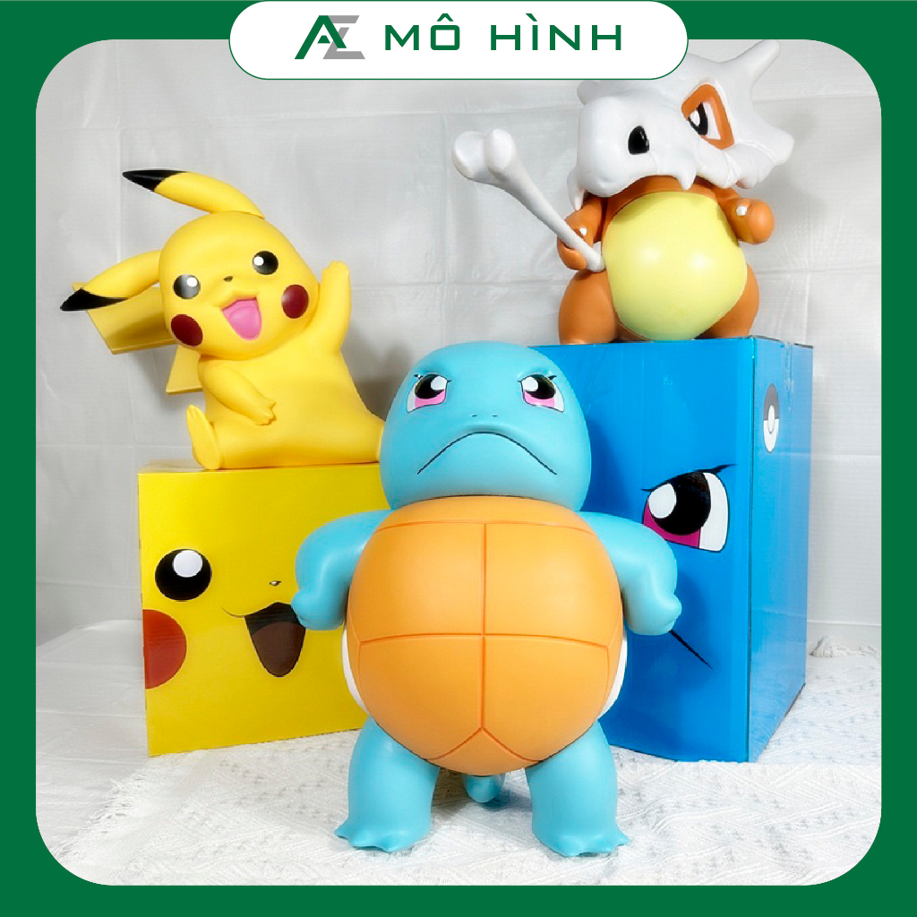 Mô hình Pokemon Rùa nước Squirtle tỷ lệ 1:1 cao 40cm | Figure anime pokemon decor trang trí siêu đẹp làm quà