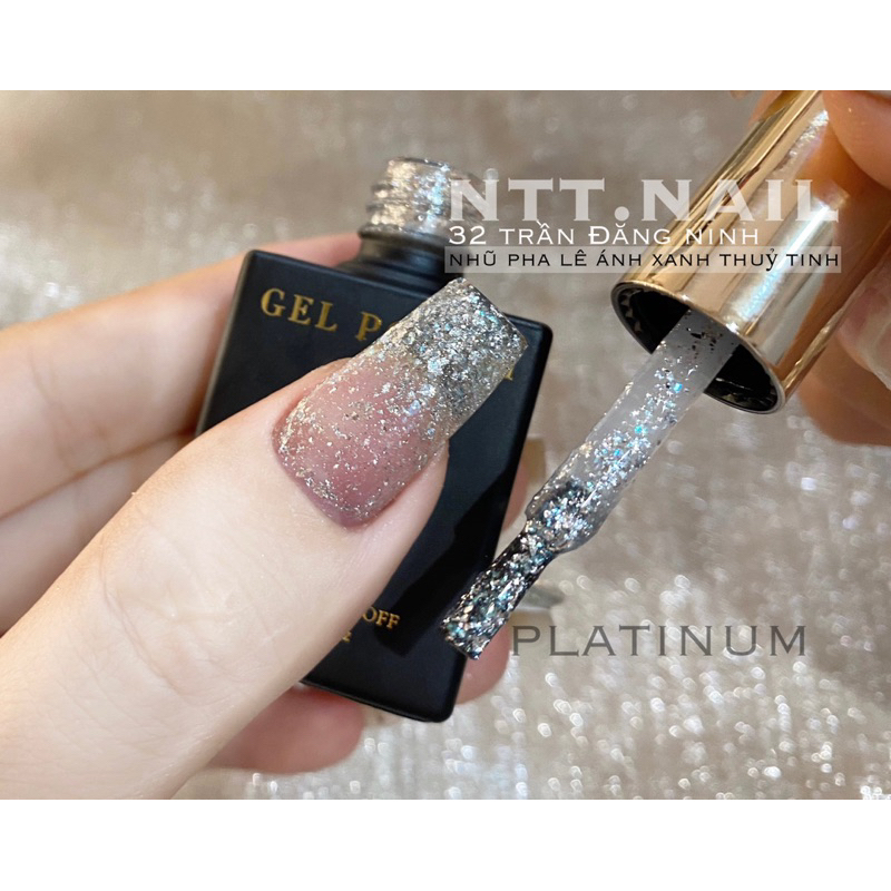 Sơn gel nhũ pha lê ánh xanh platinum