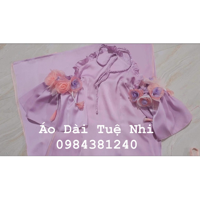 Áo Dài yếm Kiểu, Hàng Thiết Kế Cao Cấp Voan Tơ 4 Tà siêu bay và tôn dáng