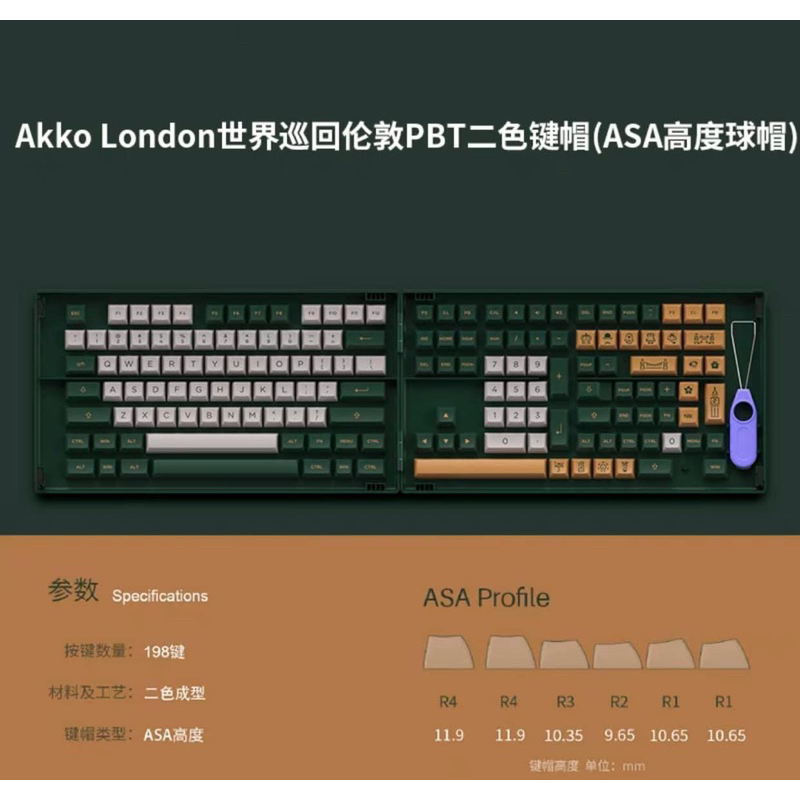 Bộ Keycap Akko PBT doubleshot ASA | Fullset