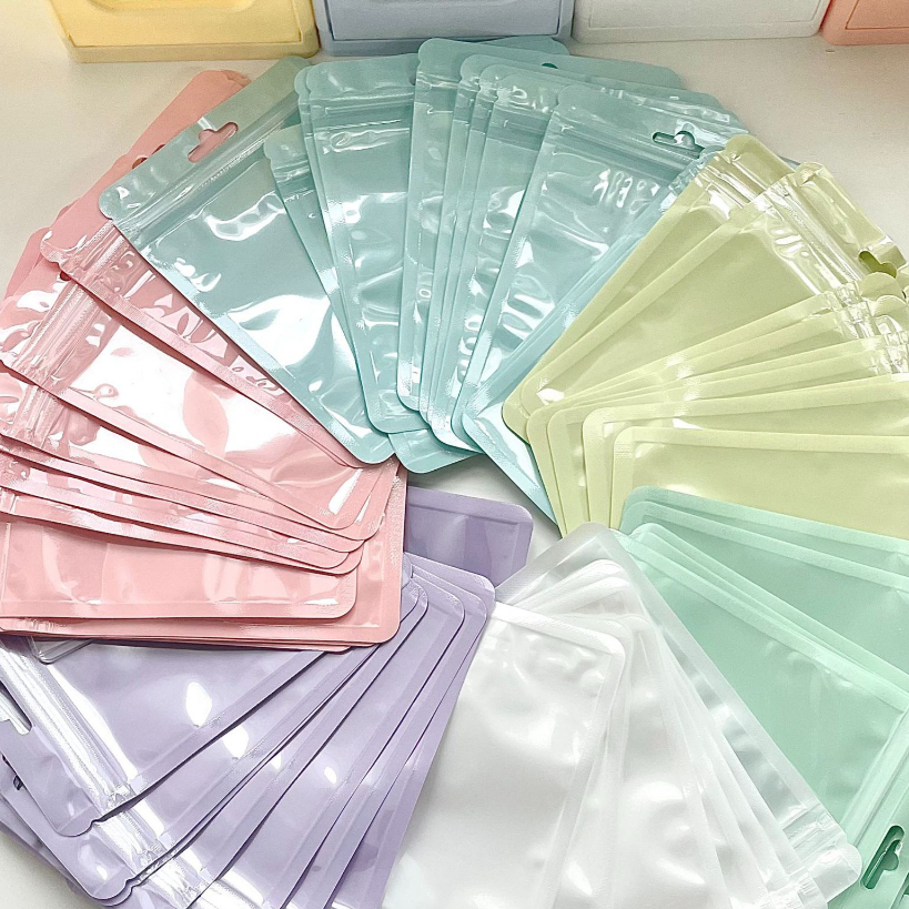 Túi zip màu pastel xinh xắn