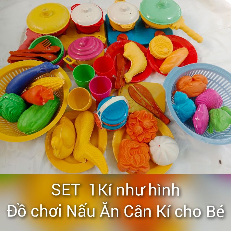 Đồ chơi cân kí nấu ăn rau củ quả đồ hàng cho bé iu