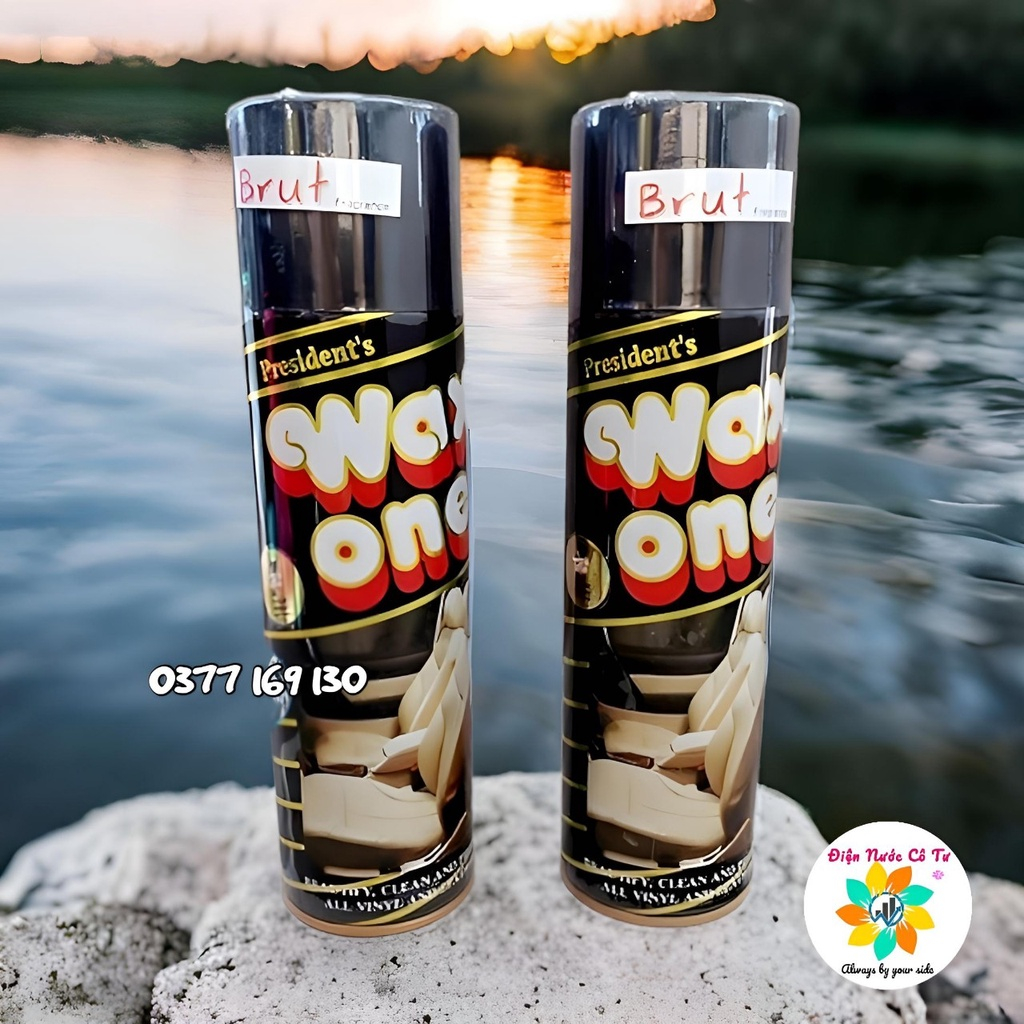 Chai xịt bóng đa năng đồ da, đồ gỗ, nội thất ô tô, lốp xe Wax One Thái Lan - 450ml