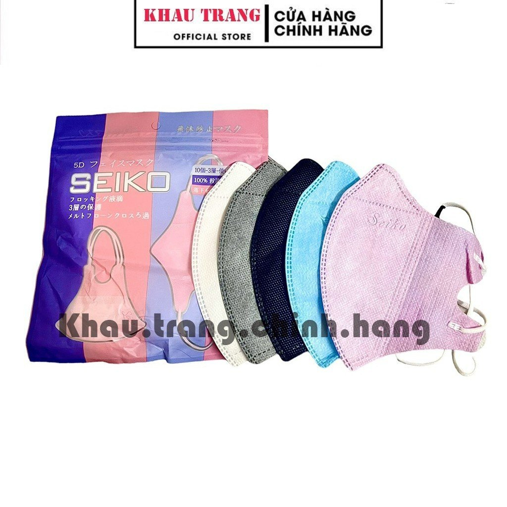 - Thùng 100 Chiếc Khẩu Trang 5D SEIKO 3 Lớp Kháng Khuẩn