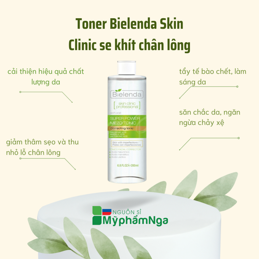 Toner Bielenda Skin Clinic se khít chân lông giảm mụn giảm nhờn