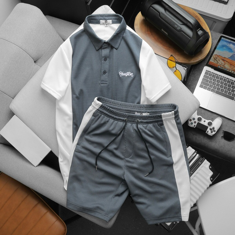 Bộ quần áo nam thể thao big size 40-90kg mặc mùa hè bộ nam tay nhắn có túi