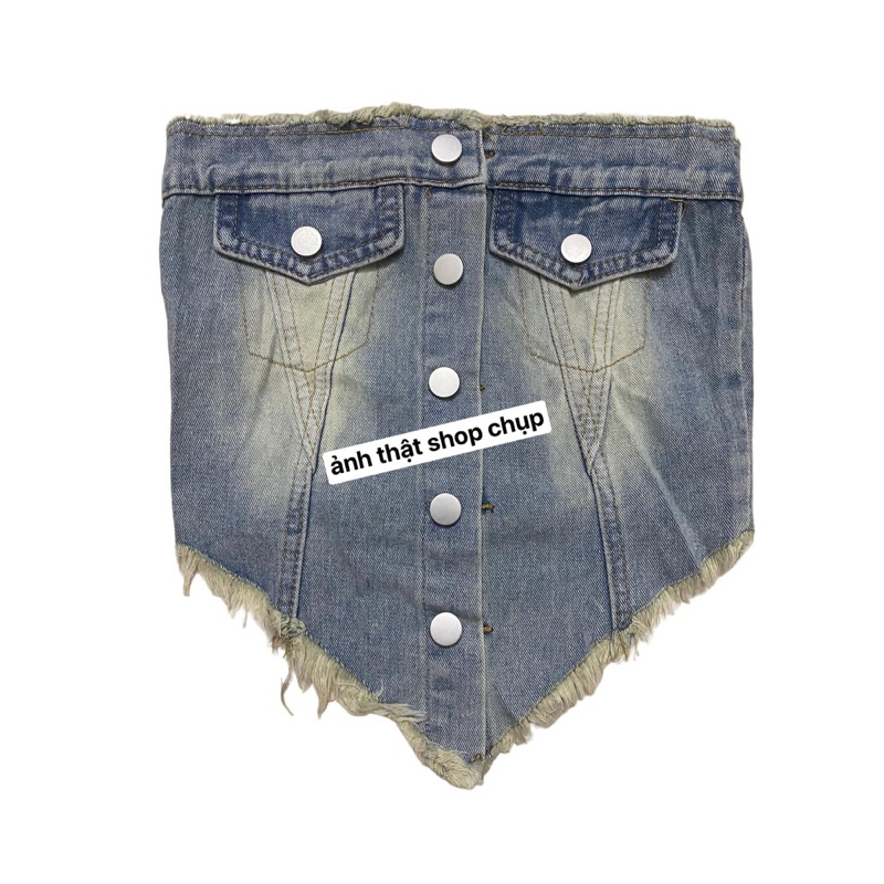 Áo jeans bò quây có chun lưng hàng Quảng Châu