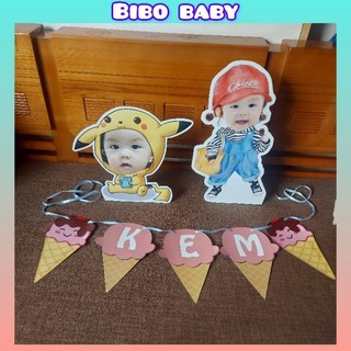 Dây chữ tên bé theo yêu cầu hàng thiết kế riêng tính trên 1 chữ cái - BiBo baby