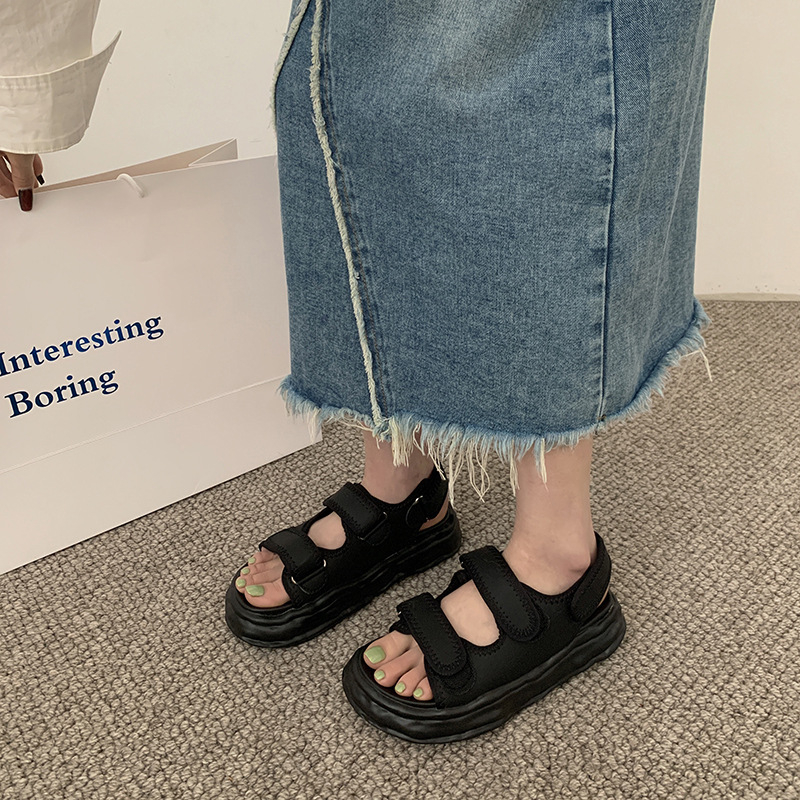 Giày Sandal nam nữ SUXIX23 mới - Giày sandal đế bệt chất lượng cao - quai sau tháo rời