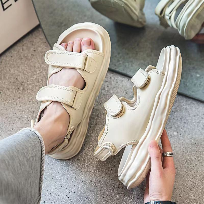 Giày Sandal nam nữ SUXIX23 mới - Giày sandal đế bệt chất lượng cao - quai sau tháo rời
