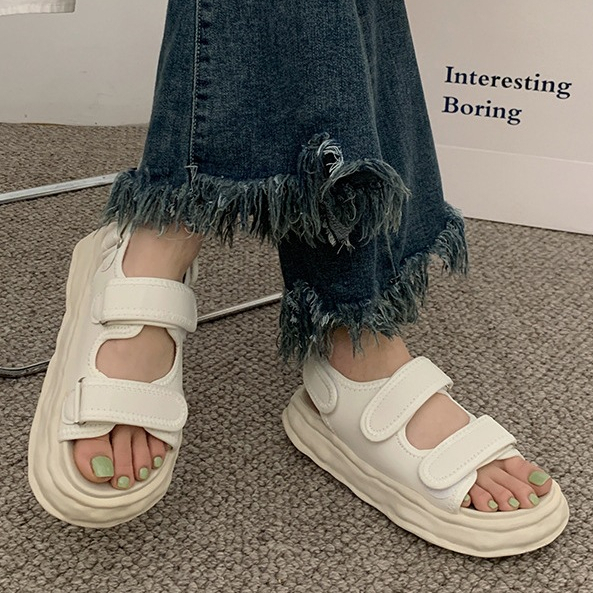 Giày Sandal nam nữ SUXIX23 mới - Giày sandal đế bệt chất lượng cao - quai sau tháo rời