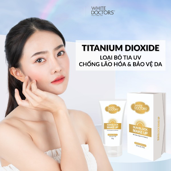 Bộ đôi dưỡng trắng da mặt White Doctors - Skin Lightening 40g & Sun Block Makeup 40g