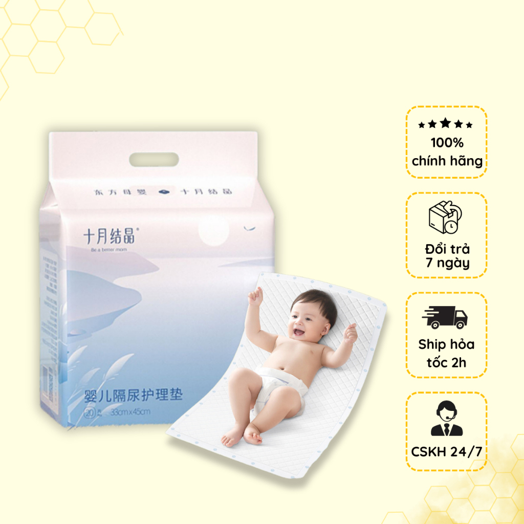 Miếng lót nước tiểu dùng một lần cho bé sơ sinh không thấm nước và thoáng khí chăm sóc bé size lớn size lớn 20 miếng