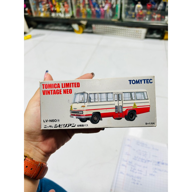 Mô hình xe Tommy Tech Tomica Limited Vintage TLV-N60a Civilian Kindergarten Bus