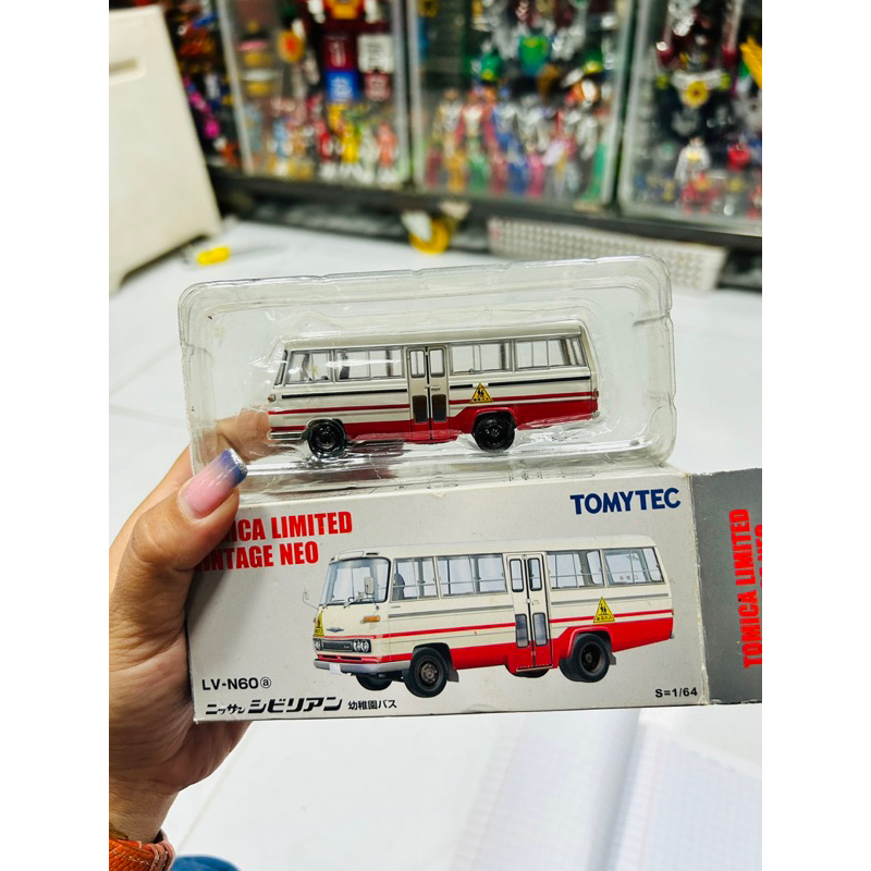 Mô hình xe Tommy Tech Tomica Limited Vintage TLV-N60a Civilian Kindergarten Bus
