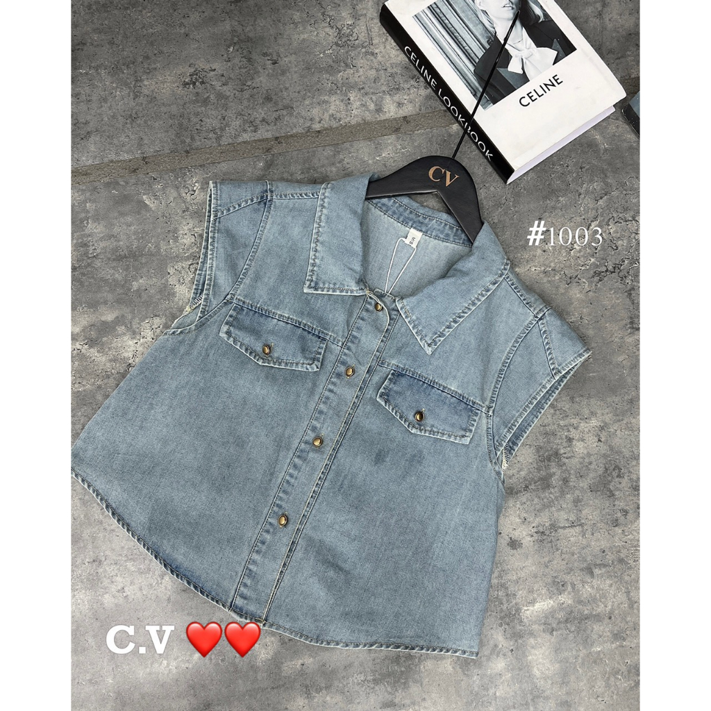 Áo sơ mi jeans tay hến hàng QCL1