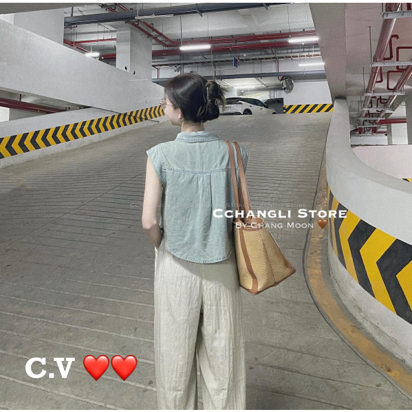 Áo sơ mi jeans tay hến hàng QCL1