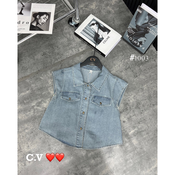 Áo sơ mi jeans tay hến hàng QCL1