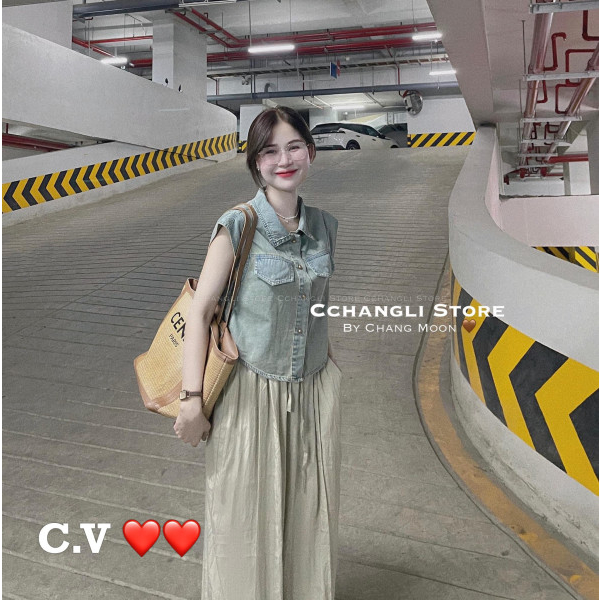 Áo sơ mi jeans tay hến hàng QCL1