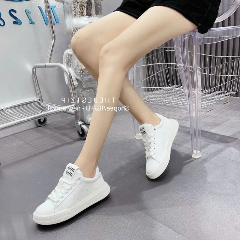 Giày thể thao Miu mii.u trắng bản 2023 hàng cao cấp fullbox giấy gói | Hàng loại 1
