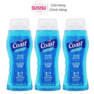 Sữa Tắm Gội Cho Nam 2 trong 1 COAST Hair & Body Wash 532ml