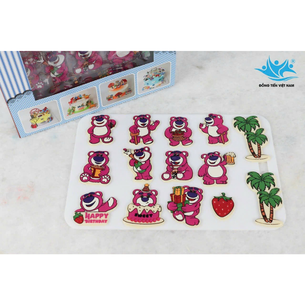 Khuôn Socola In Hình GẤU DÂU LOTSO CI47- hộp 10 tấm - Đồng Tiến Việt Nam