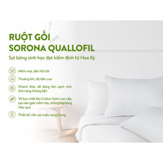 Ruột gối EVERON cao cấp Sorona Quallofil (Cao18cm) siêu êm, siêu mềm, phiên bản cải tiến (Mẫu mới)