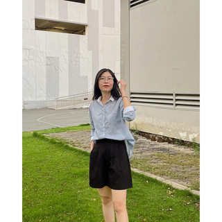 Quần short lửng ngố form rộng xếp ply RUCHAN
