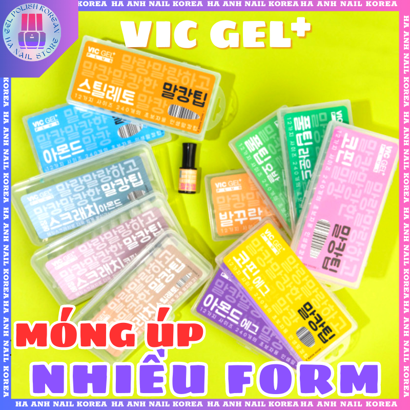 "Malkang nail Tip": Móng úp loại mềm dẻo cho người mới Vic Gel Plus - Nối dài móng Dễ dàng Nhiều size nhiều kiểu tự chon