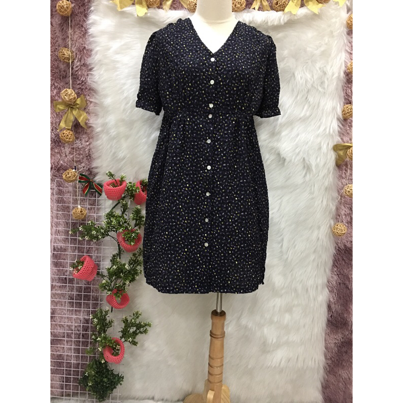 Váy Đẩm Thắt Nơ Eo Hàn Quốc 2 hand hiệu 906 STUDIO-Size M