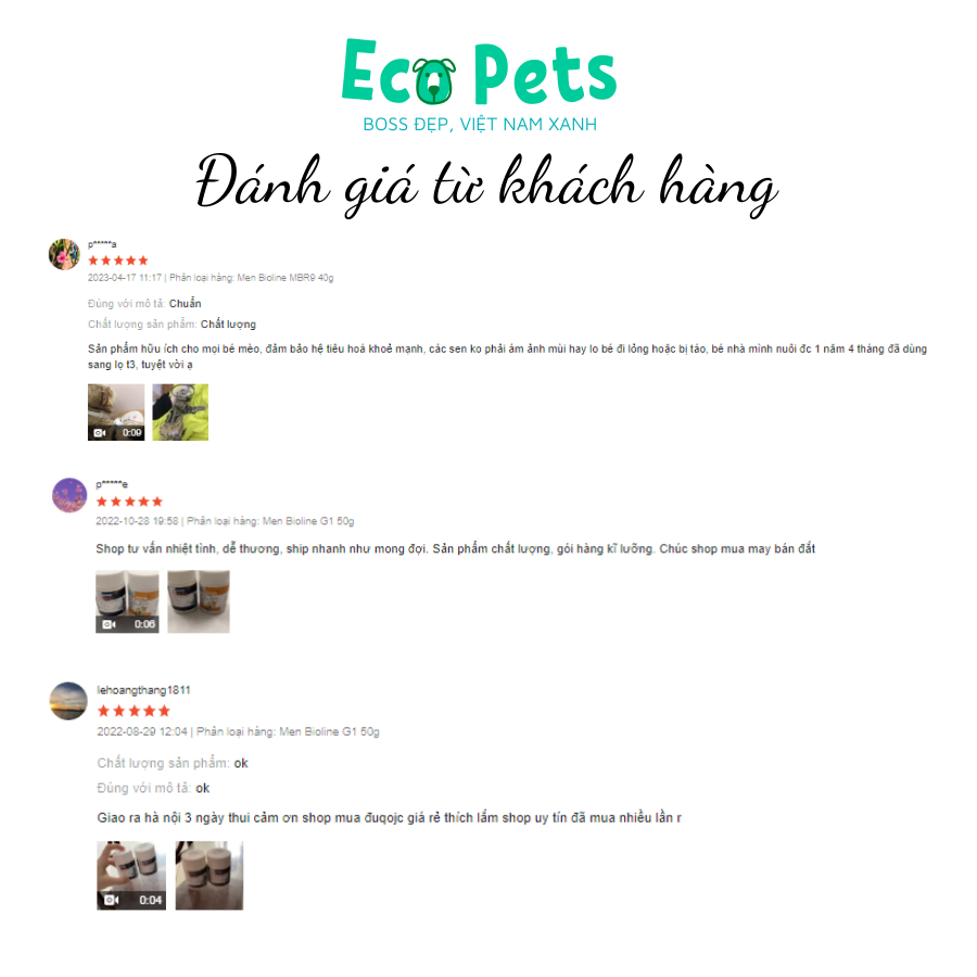 Men vi sinh Bioline G1 ECOPETS men tiêu hoá giúp chó mèo ăn ngon tránh tình trạng tiêu chảy khó tiêu - 5gr