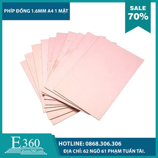 Phíp Đồng 1.6MM A4 1 Mặt