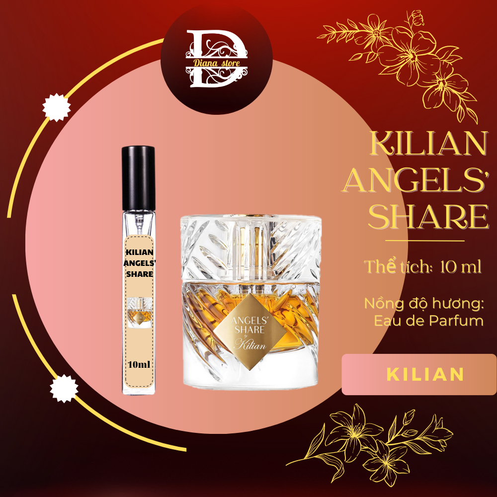 Nước hoa Unisex Kilian Angels’ Share EDP 10ml ngọt ngào, quyến rũ- Diana Store