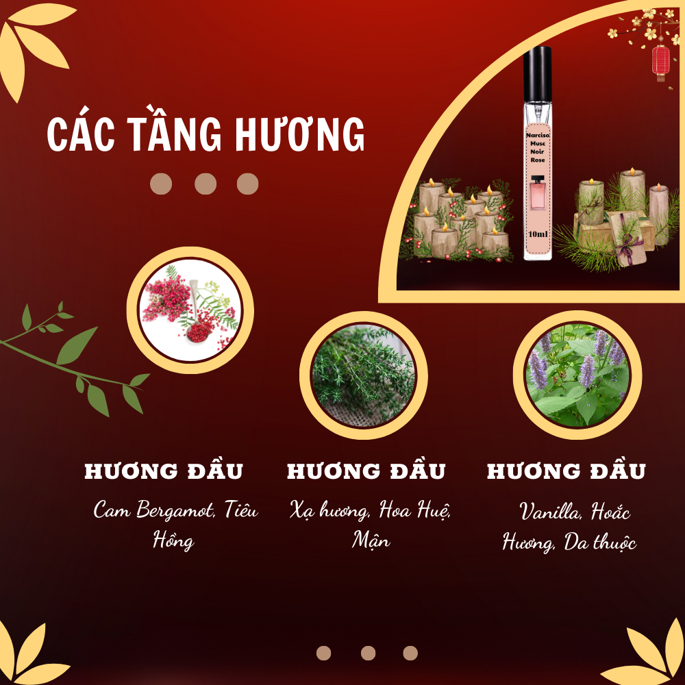 Nước hoa nữ Narciso rodriguez musc noir rose for her edp 10ml - DIANA STORE