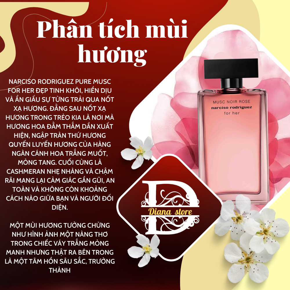 Nước hoa nữ Narciso rodriguez musc noir rose for her edp 10ml - DIANA STORE