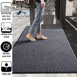 THẢM CHÙI CHÂN NỈ CỠ LỚN 80x120cm, THẢM CHÙI CHÂN SỢI LEN ĐẾ CAO SU.